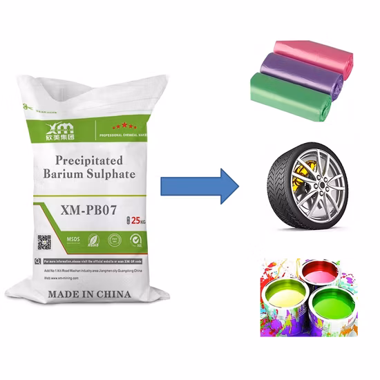Kunststoff-Farbpulverbeschichtung, verwendeter Füllstoff, Pulver, Baso4-Rohstoff, Baryt, chemisches Bariumsulfat